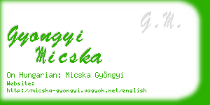 gyongyi micska business card